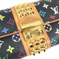 LOUIS VUITTON M45640 MonogramMulticolore Pochette Courtney Bag, Clutch bag, flap, studs Cluch Bag MonogramMulticoloreCanvas Noir Black Used