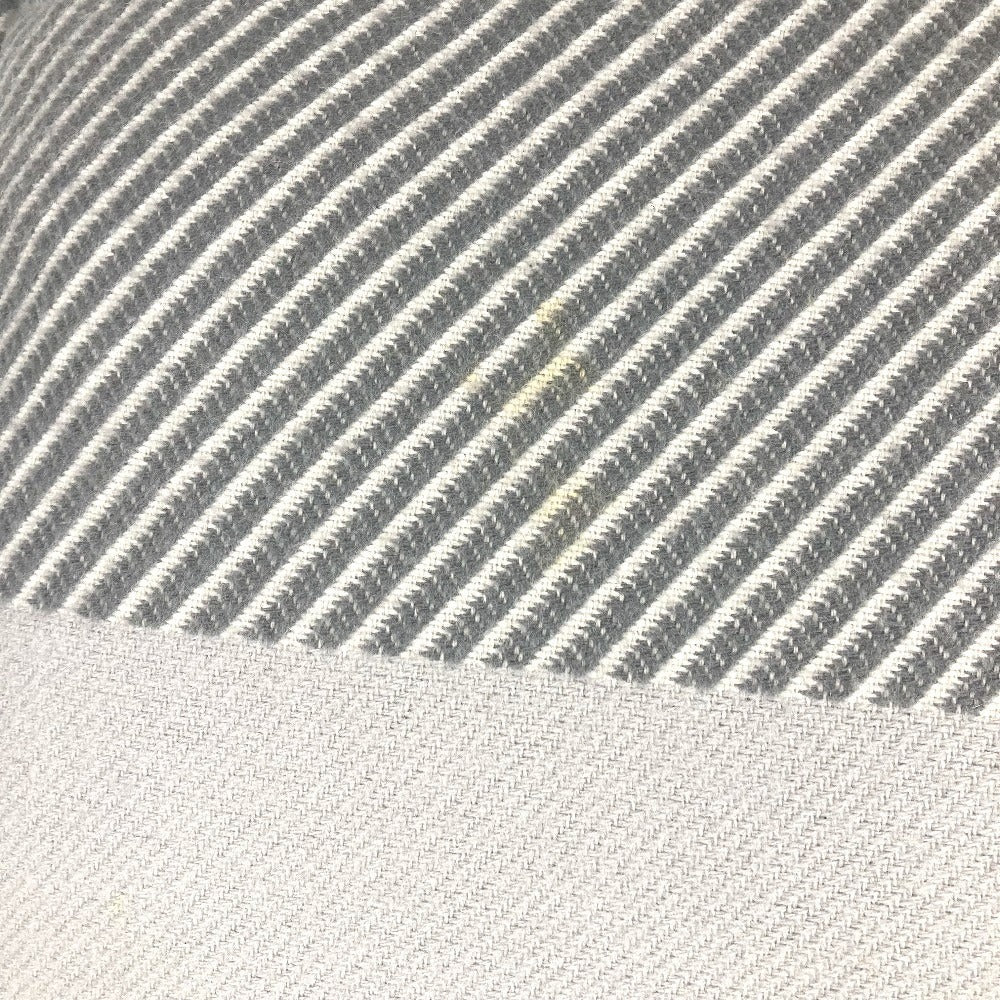 HERMES Square square H Riviera interior pillow pillow cushion Wool / Cashmere gray/White Used