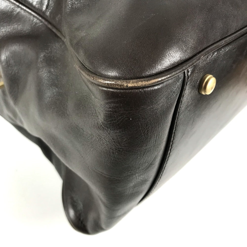 BALLY logo Bag, Tote Bag, Travel Bag, Shoulder Bag Duffle Bag Leather Brown/Red Used