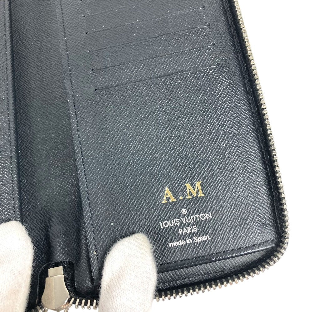 LOUIS VUITTON N63095 Damier Graphite Zippy WalletVertical Long wallet Zip Around Long Wallet DamierGraphiteCanvas Black Used