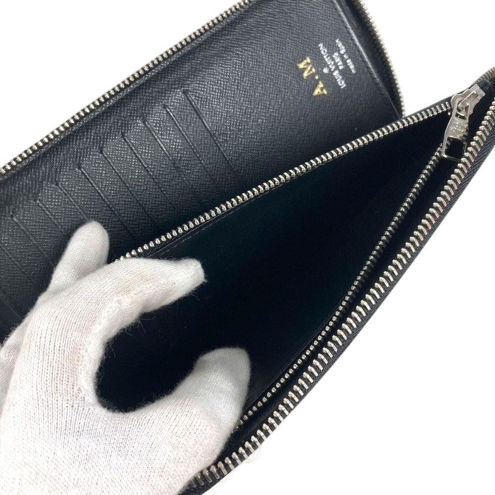 LOUIS VUITTON N63095 Damier Graphite Zippy WalletVertical Long wallet Zip Around Long Wallet DamierGraphiteCanvas Black Used