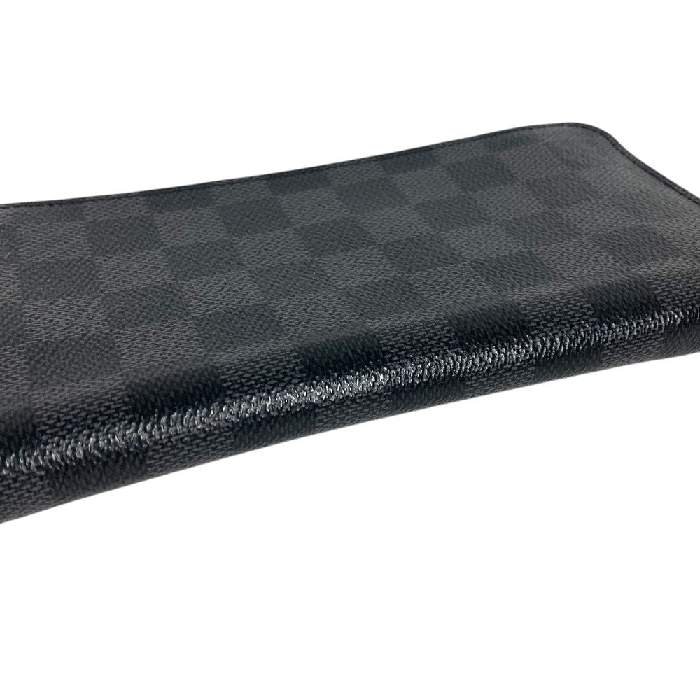 LOUIS VUITTON N63095 Damier Graphite Zippy WalletVertical Long wallet Zip Around Long Wallet DamierGraphiteCanvas Black Used