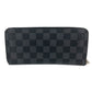 LOUIS VUITTON N63095 Damier Graphite Zippy WalletVertical Long wallet Zip Around Long Wallet DamierGraphiteCanvas Black Used