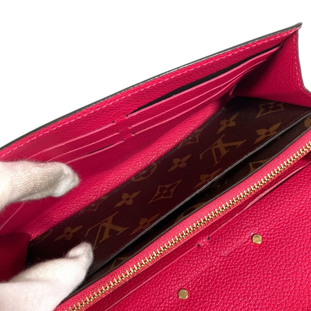 LOUIS VUITTON M62399 Monogram Portefeuille Pallas Long Wallet Flap Bi-Fold Long Wallet MonogramCanvas Freesia Brown/pink Used