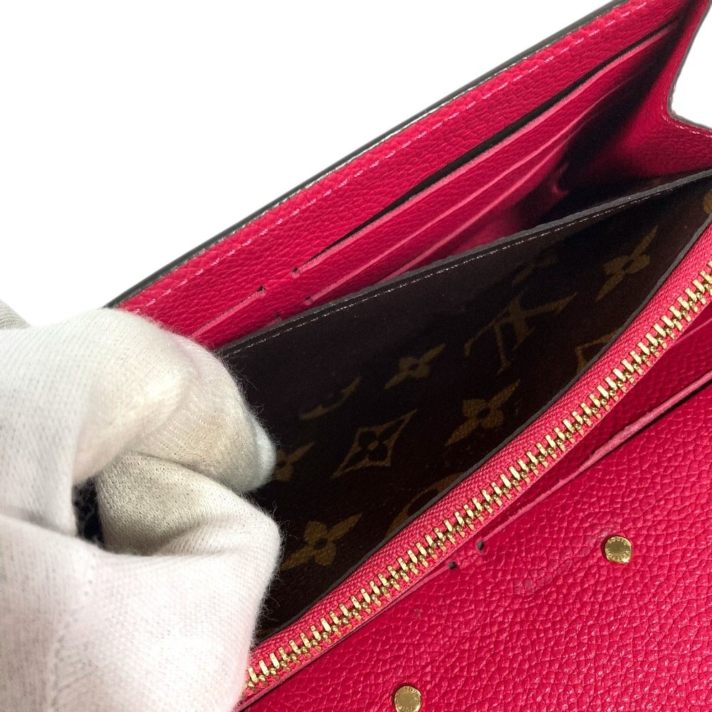 LOUIS VUITTON M62399 Monogram Portefeuille Pallas Long Wallet Flap Bi-Fold Long Wallet MonogramCanvas Freesia Brown/pink Used