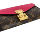 LOUIS VUITTON M62399 Monogram Portefeuille Pallas Long Wallet Flap Bi-Fold Long Wallet MonogramCanvas Freesia Brown/pink Used