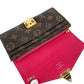 LOUIS VUITTON M62399 Monogram Portefeuille Pallas Long Wallet Flap Bi-Fold Long Wallet MonogramCanvas Freesia Brown/pink Used
