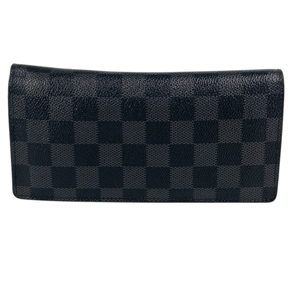 LOUIS VUITTON N62665 Damier Graphite Portefeuilles Brazza Portefeuille Brazza Wallet Wallet Long Wallet DamierGraphiteCanvas Black Used
