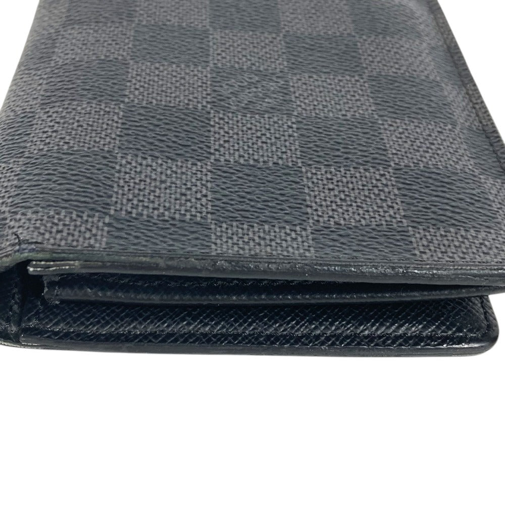 LOUIS VUITTON N62665 Damier Graphite Portefeuilles Brazza Portefeuille Brazza Wallet Wallet Long Wallet DamierGraphiteCanvas Black Used