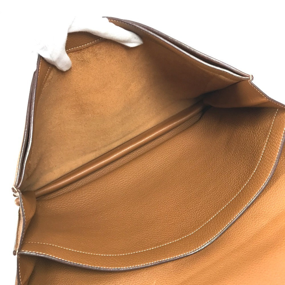 HERMES Sac à de Peches 41 Sac à de Peches 41 Handbag, flap briefcase, document bag Business bag Taurillon Clemence Brown/GoldHardware Used