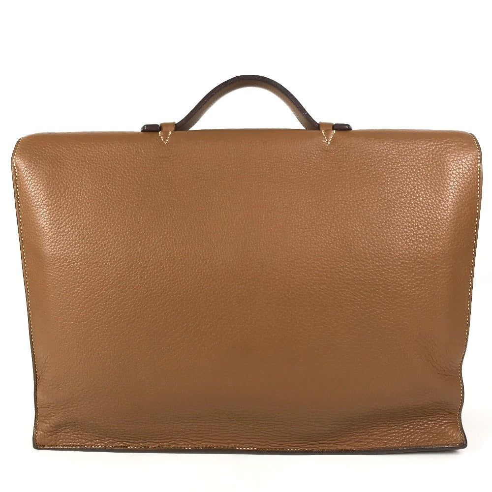 HERMES Sac à de Peches 41 Sac à de Peches 41 Handbag, flap briefcase, document bag Business bag Taurillon Clemence Brown/GoldHardware Used