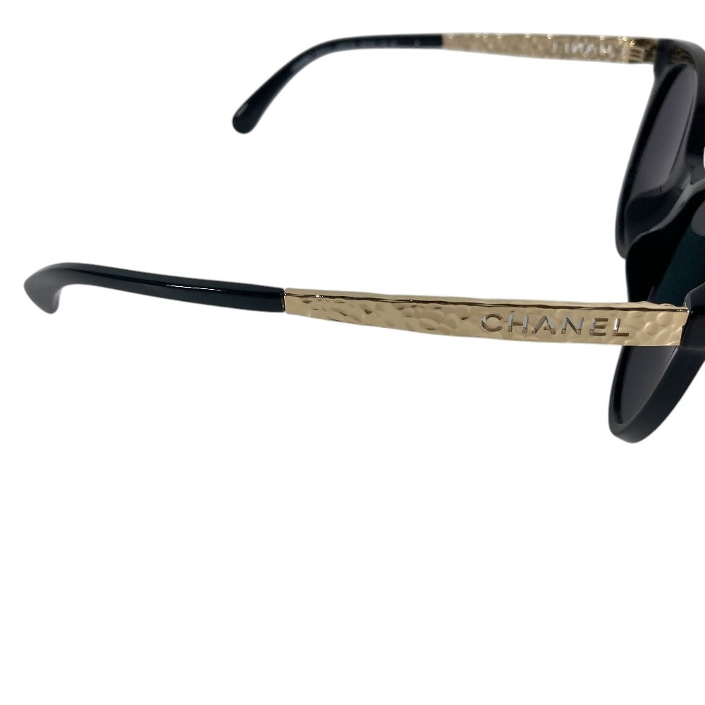CHANEL 5440-A logo eyewear glasses glasses sunglasses Metal / Plastic Black/Gold Used