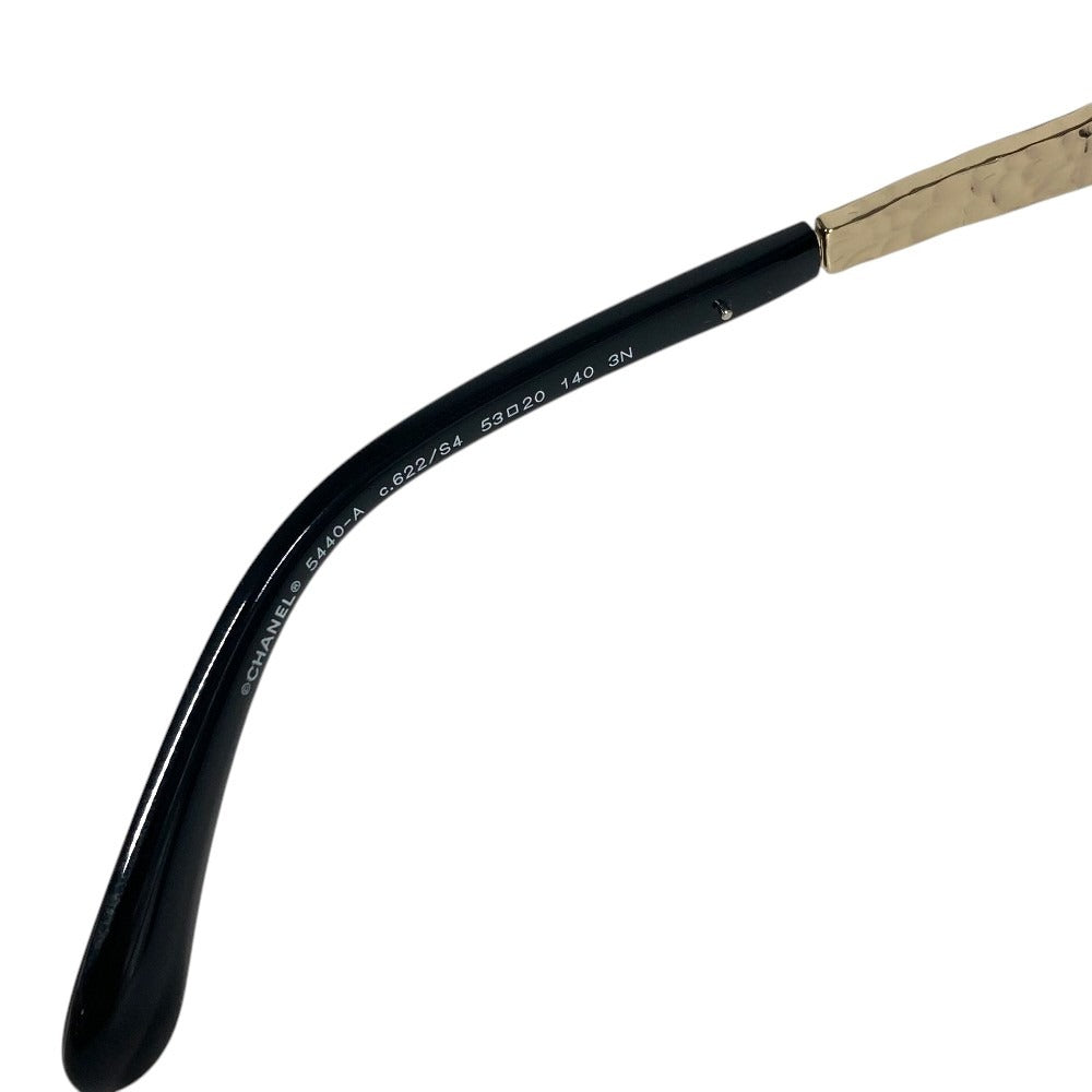 CHANEL 5440-A logo eyewear glasses glasses sunglasses Metal / Plastic Black/Gold Used