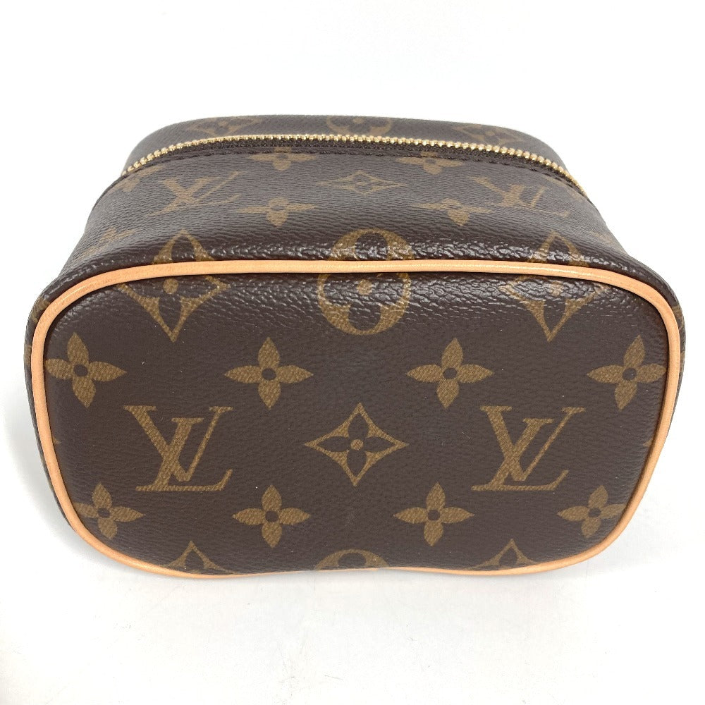 LOUIS VUITTON M44936 Monogram Nice Nano Handbag, Makeup Pouch, Cosmetic Pouch Cosmetics Pouch MonogramCanvas Brown Used