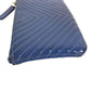 CHANEL CC Logo CC Mark Wallet coin purse Card Case Pouch Patent Leather blue Used