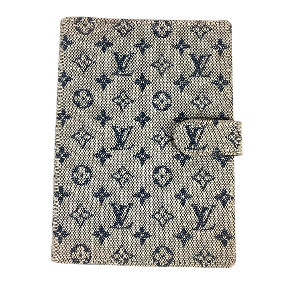 LOUIS VUITTON R20910 Monogram mini AgendaPM Agenda PM System planner with card pockets, bi-fold stationery. Notebook cover Monogram Mini Canvas blue Used