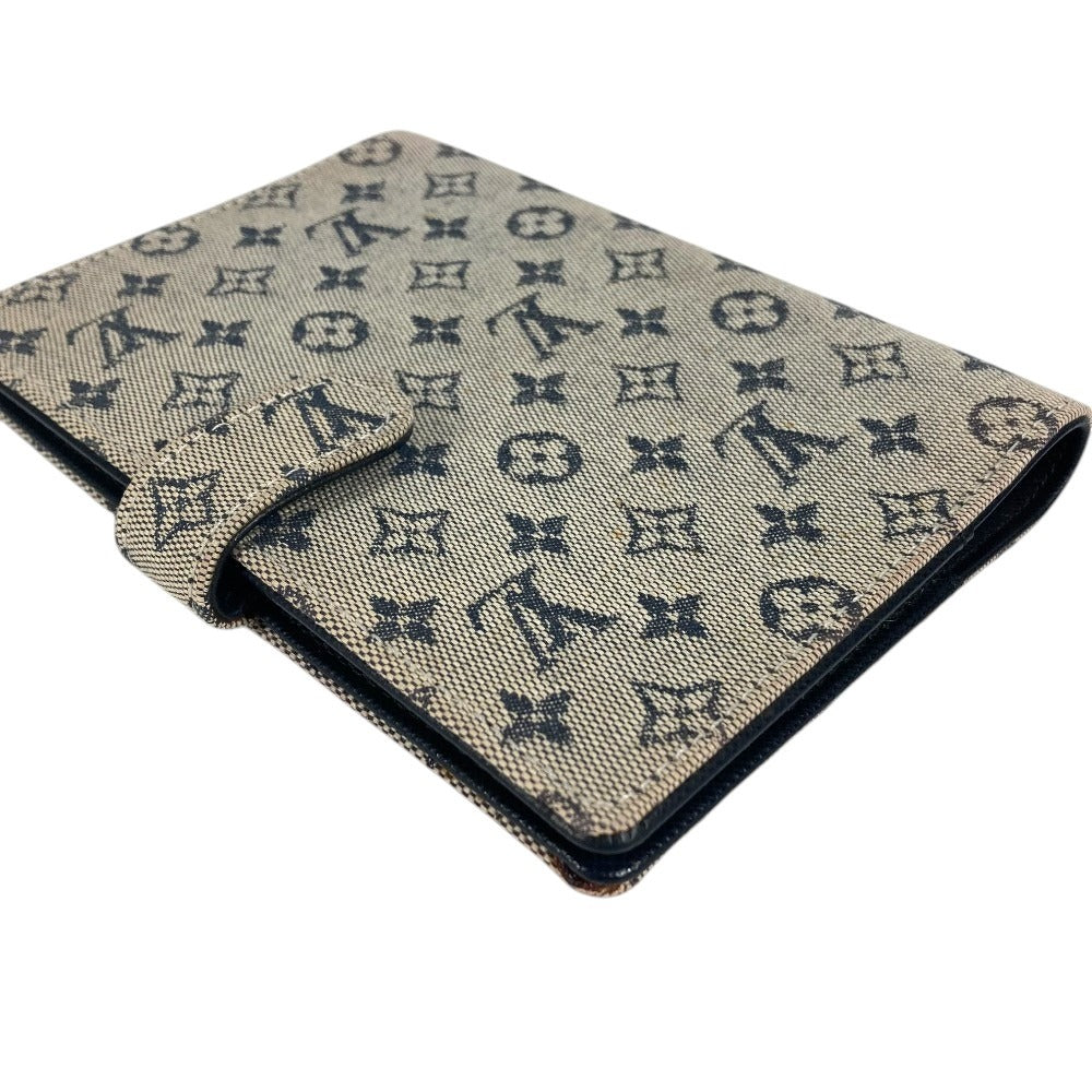 LOUIS VUITTON R20910 Monogram mini AgendaPM Agenda PM System planner with card pockets, bi-fold stationery. Notebook cover Monogram Mini Canvas blue Used