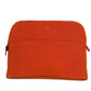 HERMES H104774M Boide Pouch MM Boide Pouch MM Accessory case makeup pouch Cosmetics Pouch Pouch cotton Orange Feu Orange Used