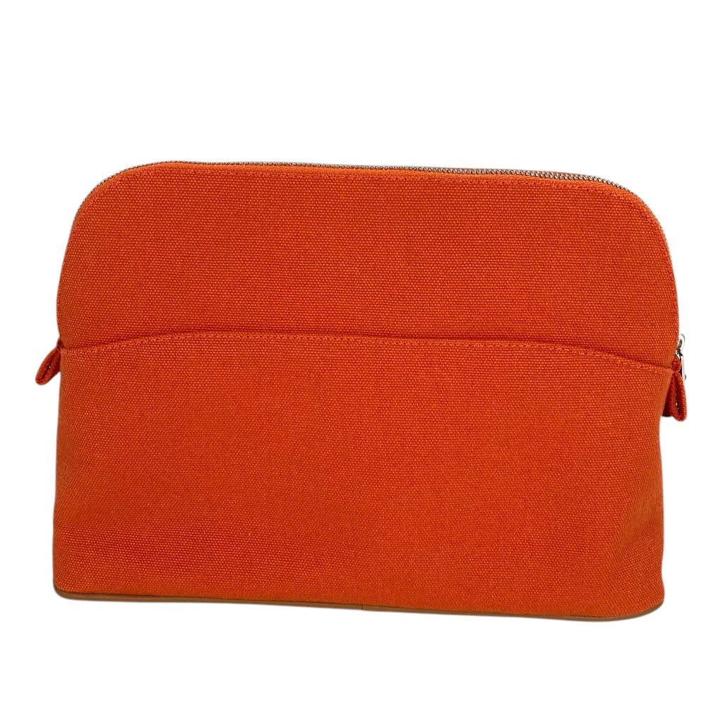 HERMES H104774M Boide Pouch MM Boide Pouch MM Accessory case makeup pouch Cosmetics Pouch Pouch cotton Orange Feu Orange Used