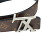LOUIS VUITTON M9821S Monogram LV Initials Monogram Belt, 40mm Belt for bottoms belt MonogramCanvas Black Used