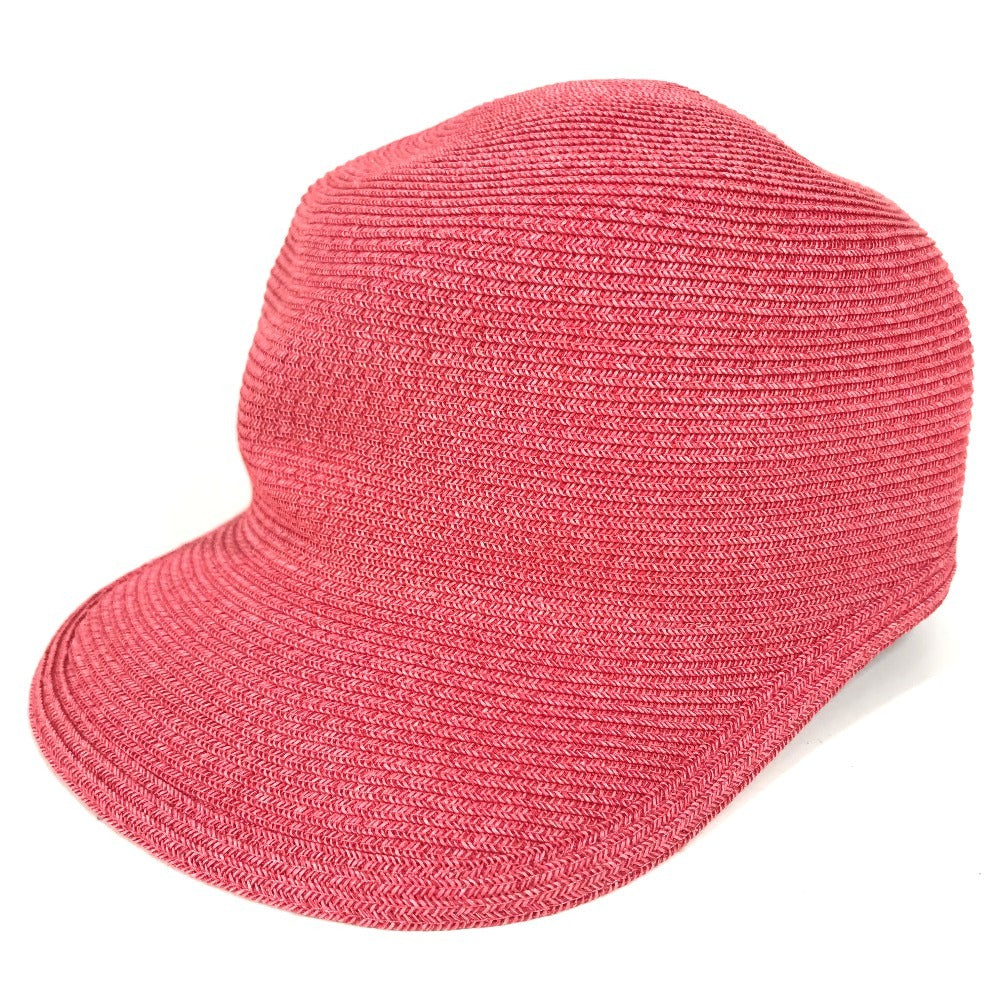 HERMES Serie logo EMMA Summer Cap hat cap baseball cap polyester / paper pink Used