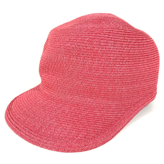 HERMES Serie logo EMMA Summer Cap hat cap baseball cap polyester / paper pink Used