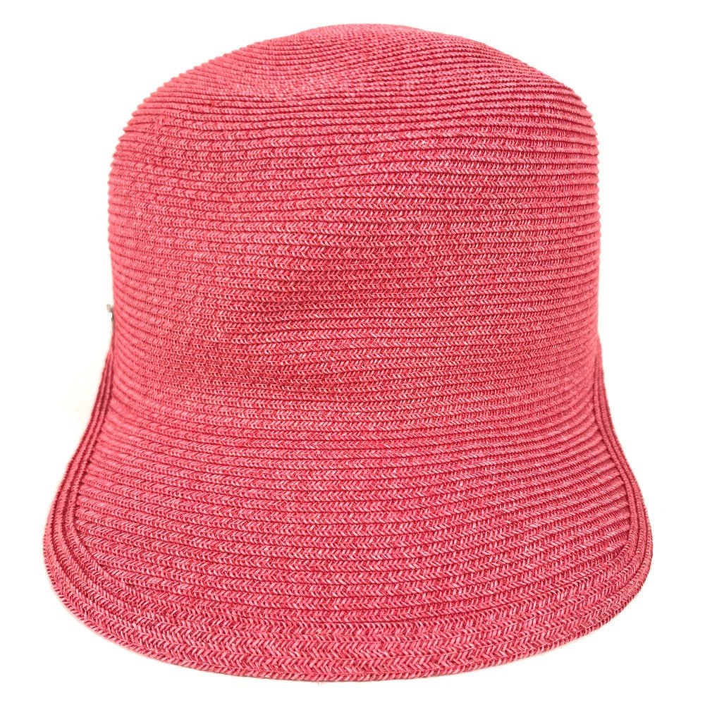 HERMES Serie logo EMMA Summer Cap hat cap baseball cap polyester / paper pink Used