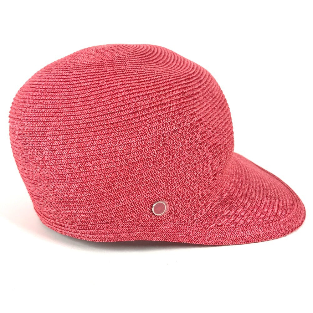 HERMES Serie logo EMMA Summer Cap hat cap baseball cap polyester / paper pink Used