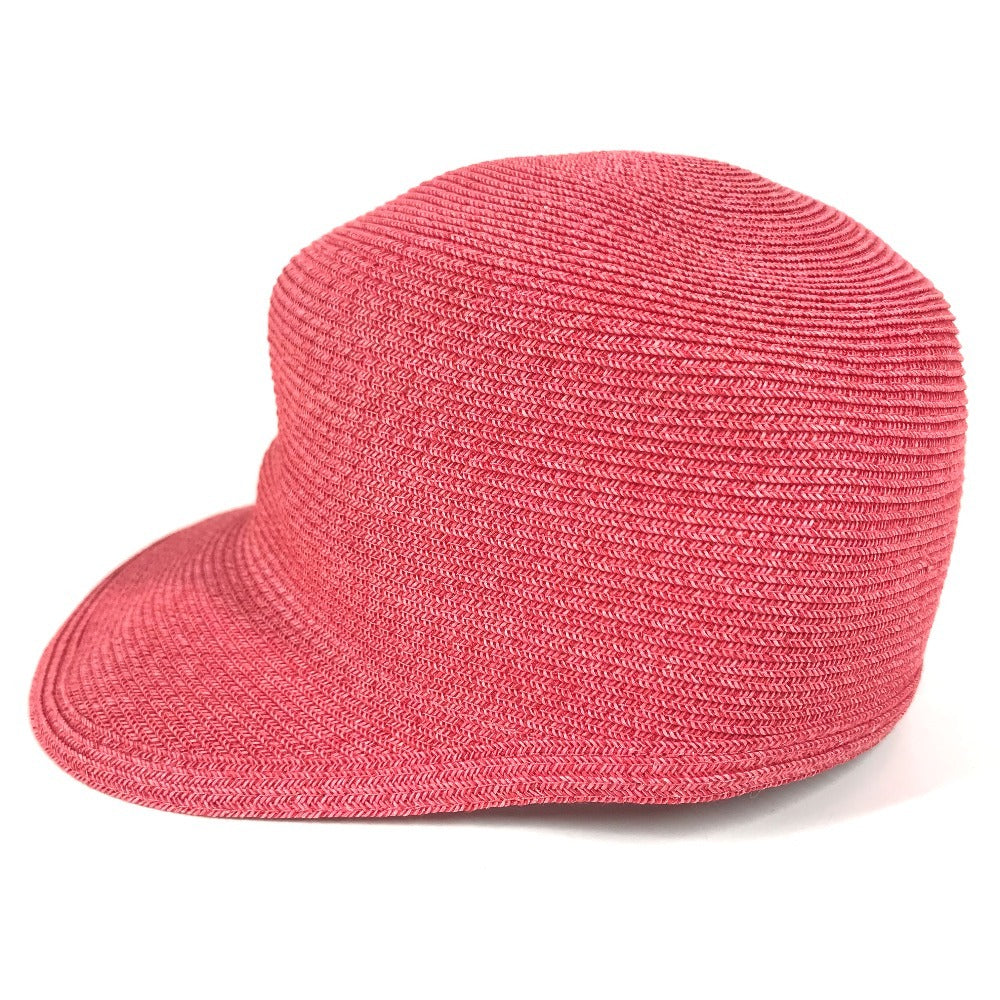 HERMES Serie logo EMMA Summer Cap hat cap baseball cap polyester / paper pink Used