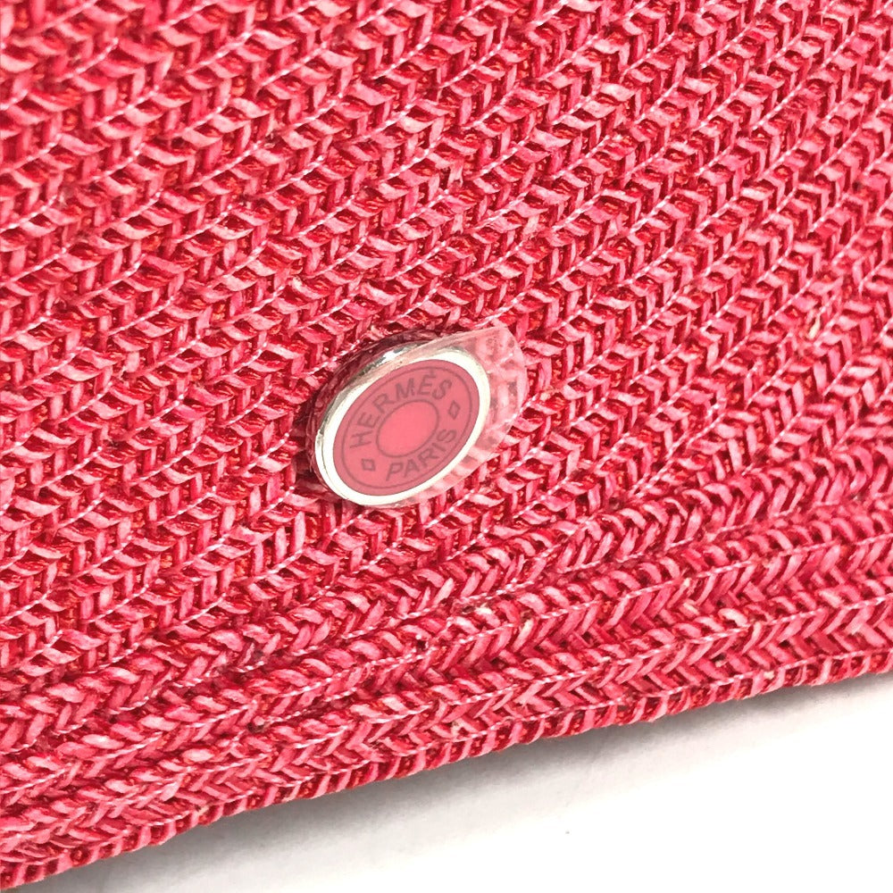 HERMES Serie logo EMMA Summer Cap hat cap baseball cap polyester / paper pink Used