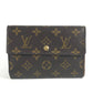LOUIS VUITTON M61202 Monogram Porte Tresor Etui Papier Long Wallet, Flap Trifold Wallet, Monogram Canvas, Women's, Brown