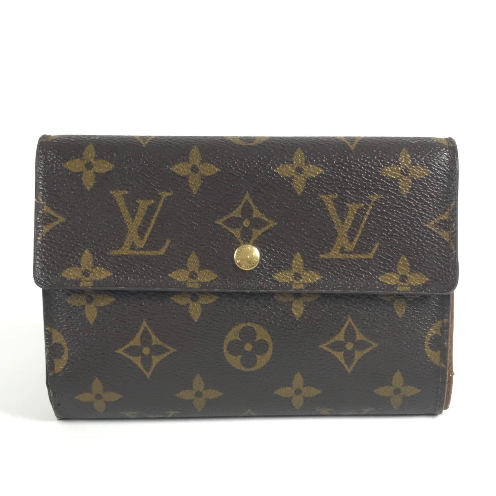 LOUIS VUITTON M61202 Monogram Porte Tresor Etui Papier Long Wallet, Flap Trifold Wallet, Monogram Canvas, Women's, Brown