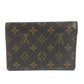 LOUIS VUITTON M61202 Monogram Porte Tresor Etui Papier Long Wallet, Flap Trifold Wallet, Monogram Canvas, Women's, Brown