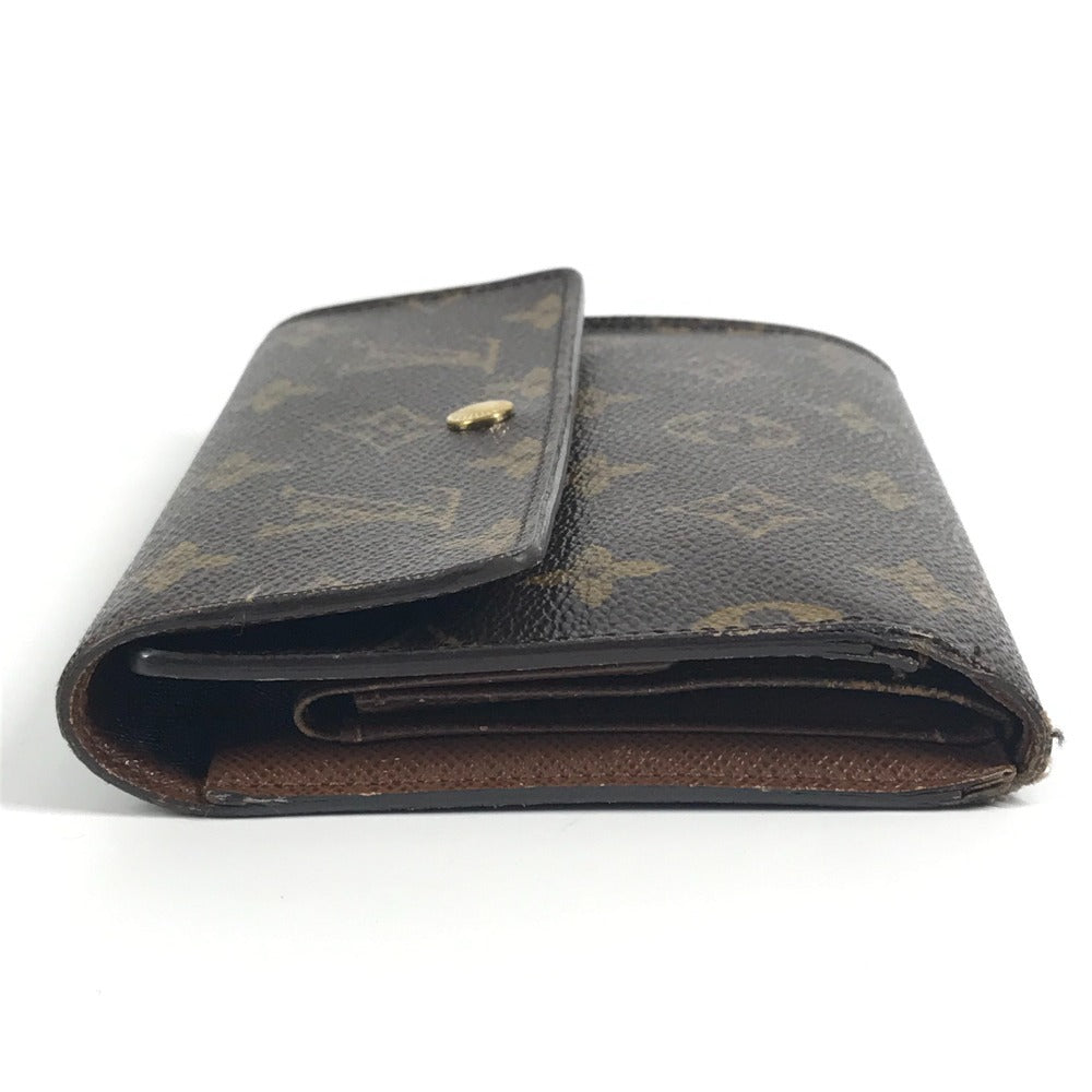 LOUIS VUITTON M61202 Monogram Porte Tresor Etui Papier Long Wallet, Flap Trifold Wallet, Monogram Canvas, Women's, Brown