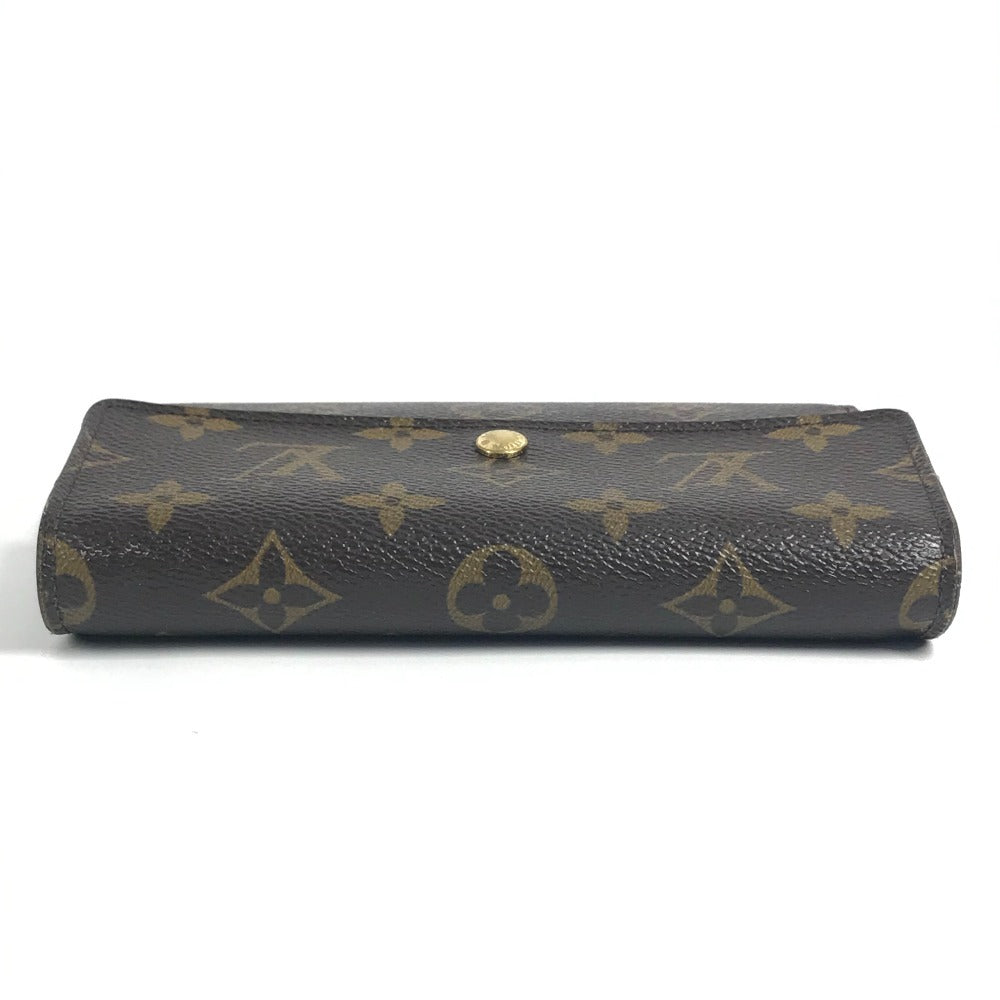 LOUIS VUITTON M61202 Monogram Porte Tresor Etui Papier Long Wallet, Flap Trifold Wallet, Monogram Canvas, Women's, Brown
