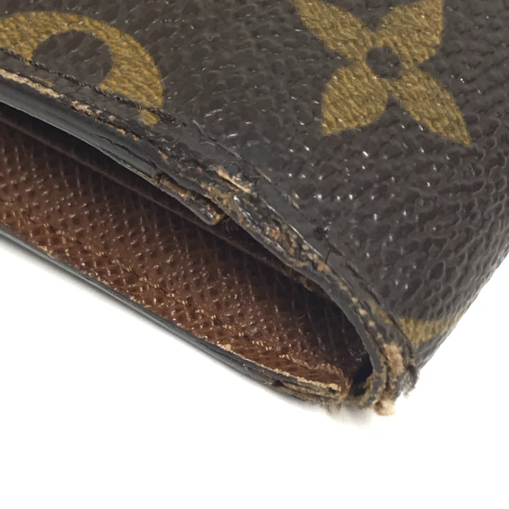 LOUIS VUITTON M61202 Monogram Porte Tresor Etui Papier Long Wallet, Flap Trifold Wallet, Monogram Canvas, Women's, Brown