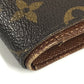 LOUIS VUITTON M61202 Monogram Porte Tresor Etui Papier Long Wallet, Flap Trifold Wallet, Monogram Canvas, Women's, Brown