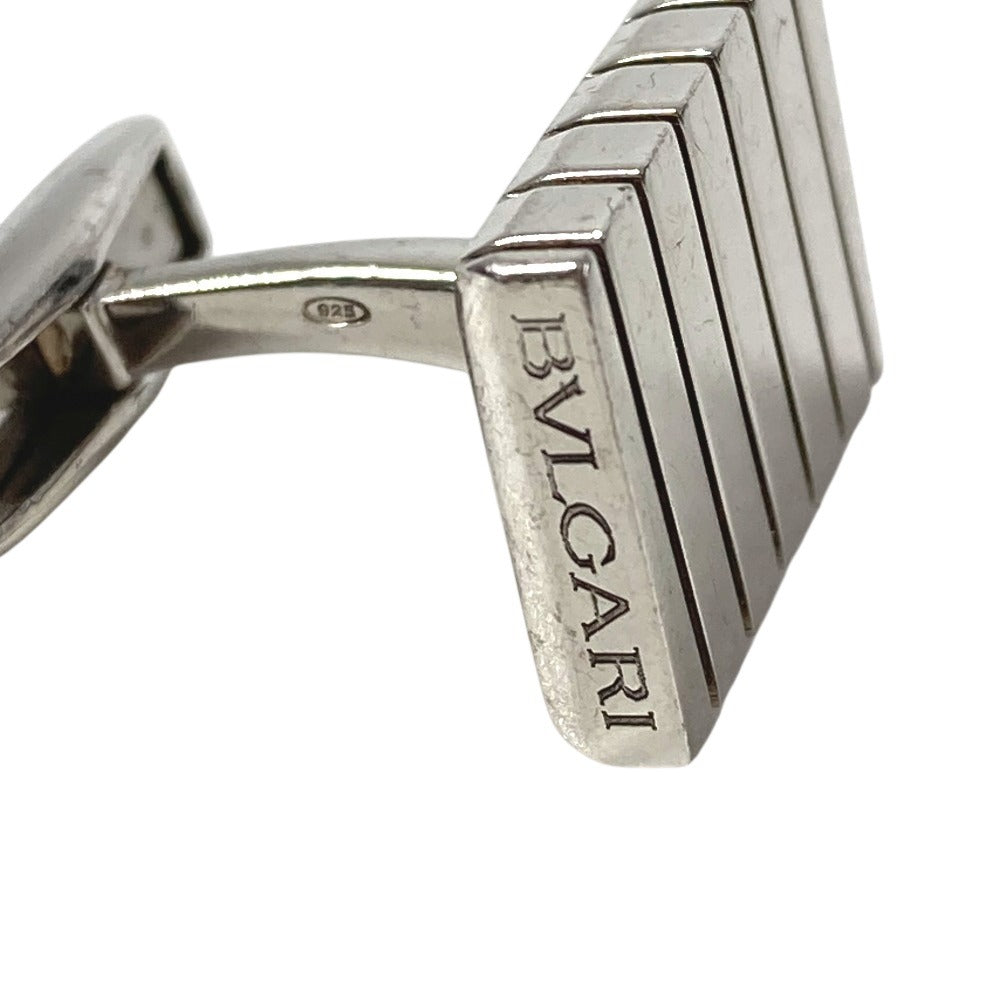 BVLGARI Logo Accessory Jewelry Cufflinks AG925 Unisex Silver