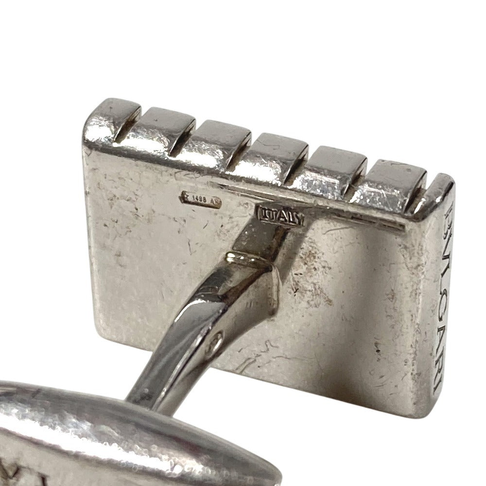 BVLGARI Logo Accessory Jewelry Cufflinks AG925 Unisex Silver