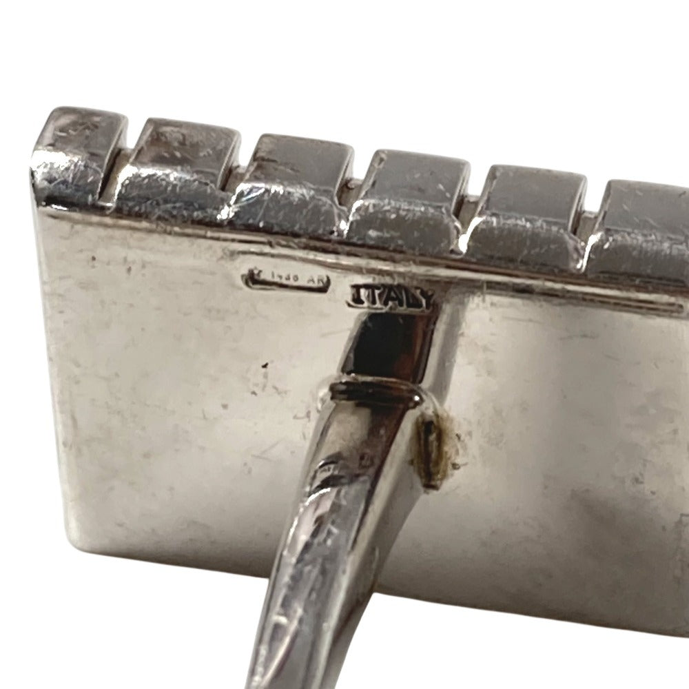BVLGARI Logo Accessory Jewelry Cufflinks AG925 Unisex Silver