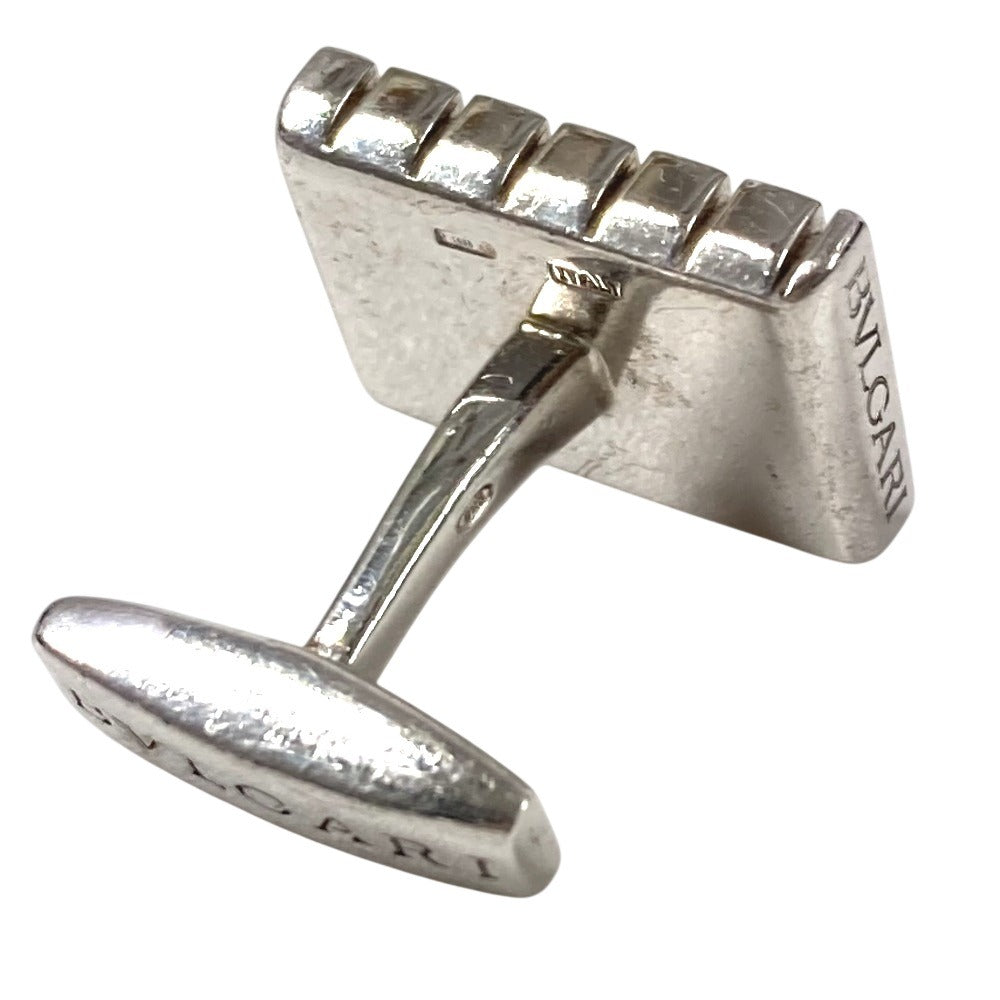 BVLGARI Logo Accessory Jewelry Cufflinks AG925 Unisex Silver