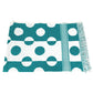HERMES Yachting Dot Print Bath Towel, Blanket, Beach Towel, Fringe Towel, Cotton, Unisex, Green