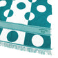 HERMES Yachting Dot Print Bath Towel, Blanket, Beach Towel, Fringe Towel, Cotton, Unisex, Green