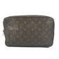 LOUIS VUITTON M47522 Monogram True Toilet 28 Makeup Pouch, Clutch Bag, Second Bag, Cosmetic Pouch, Monogram Canvas, Women's, Brown