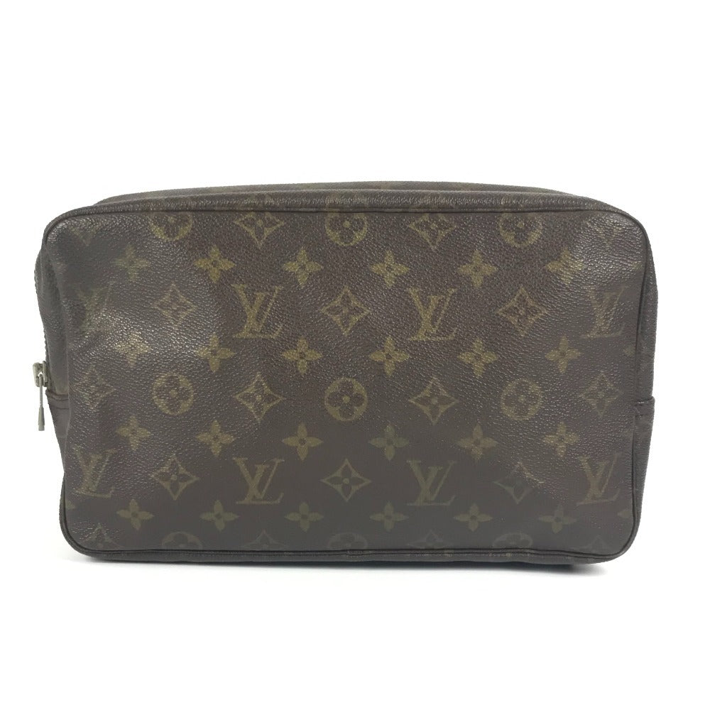 LOUIS VUITTON M47522 Monogram True Toilet 28 Makeup Pouch, Clutch Bag, Second Bag, Cosmetic Pouch, Monogram Canvas, Women's, Brown