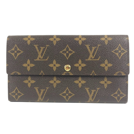 LOUIS VUITTON M61725 モノグラム ポルト モネ クレディ ポルトモネクレディ 二つ折り長財布 フラップ ロングウォレット 長財布 モノグラムキャンバス ユニセックス ブラウン