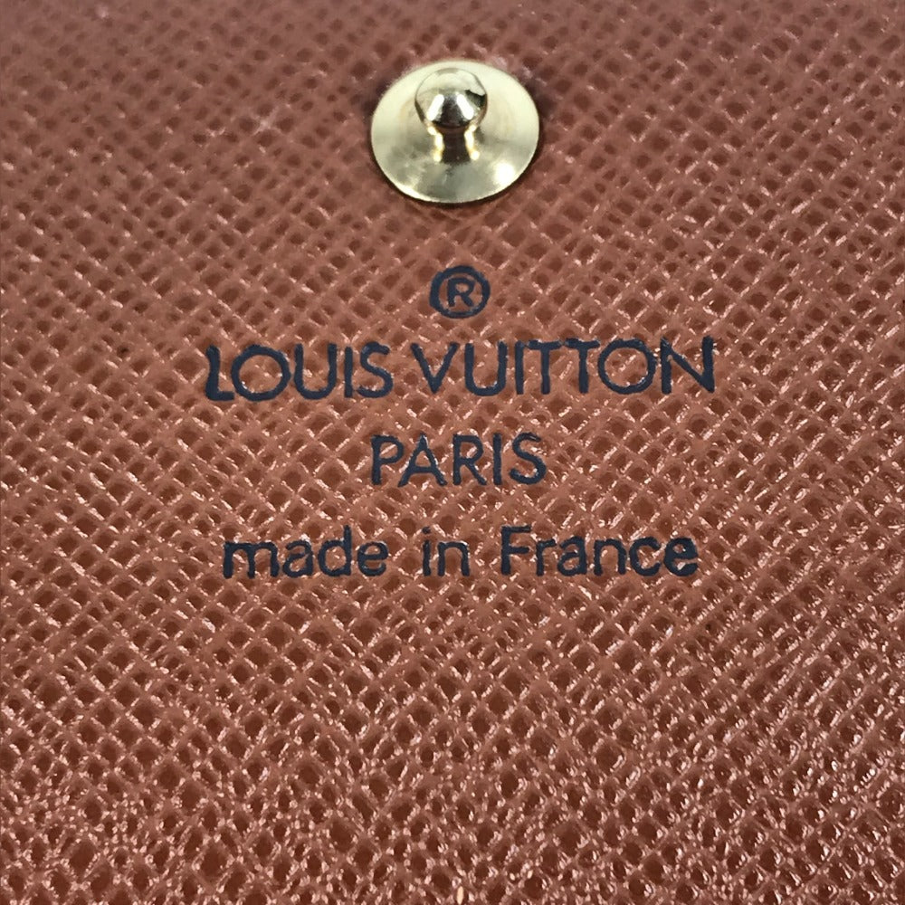 LOUIS VUITTON M61725 Monogram Porte Monnaie Credit Bifold Long Wallet with Flap, Unisex Brown Monogram Canvas