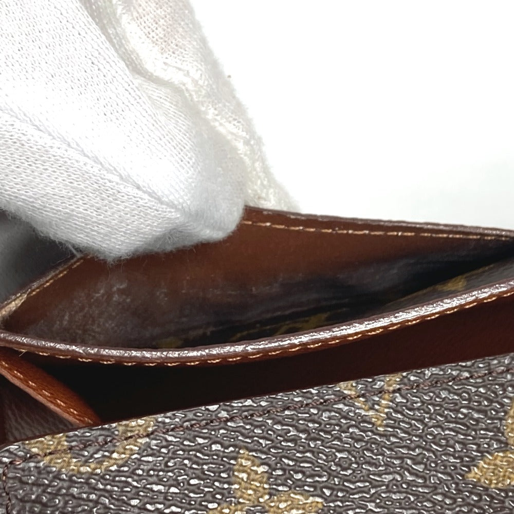 LOUIS VUITTON M61725 Monogram Porte Monnaie Credit Bifold Long Wallet with Flap, Unisex Brown Monogram Canvas