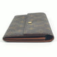 LOUIS VUITTON M61725 Monogram Porte Monnaie Credit Bifold Long Wallet with Flap, Unisex Brown Monogram Canvas