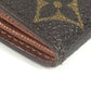 LOUIS VUITTON M61725 Monogram Porte Monnaie Credit Bifold Long Wallet with Flap, Unisex Brown Monogram Canvas